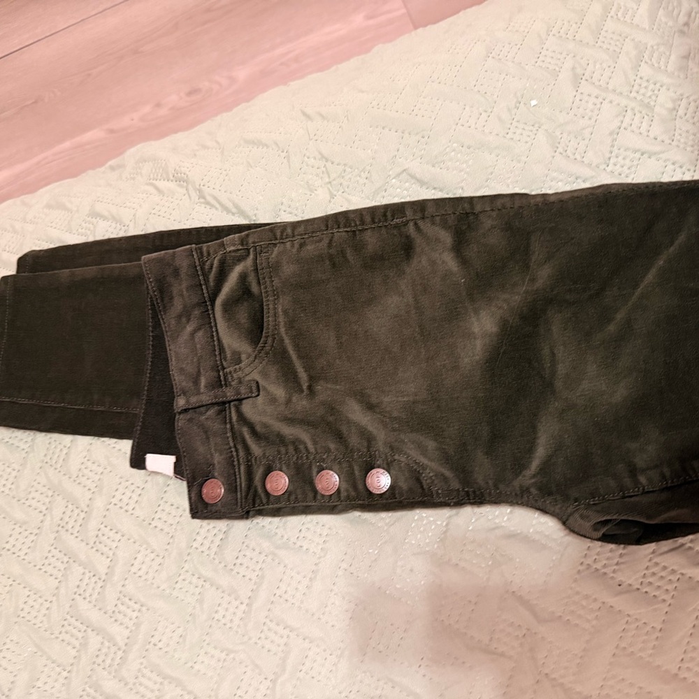 LOFT Dark Olive Corduroy high Rise Skinny